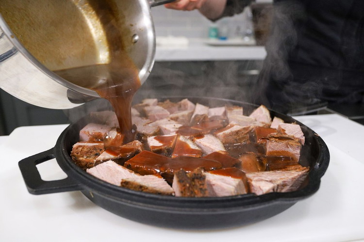 Image of Then pour mixture directly onto brisket ends