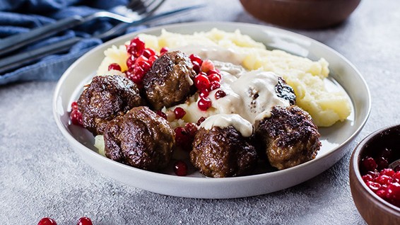 Image of Köttbullar with mustard-honey sauce