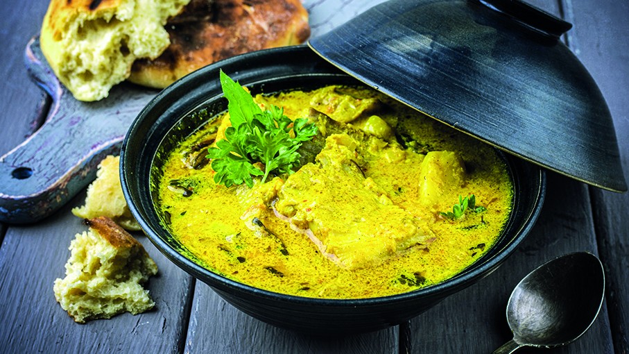 Image of Bengali fish curry with vegetables