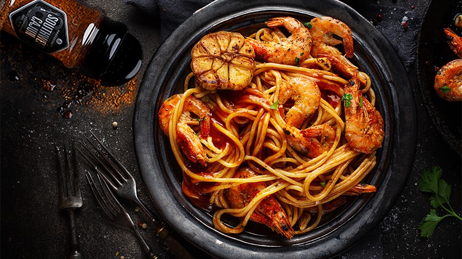 Image of Cajun Hähnchen und Garnelen Pasta