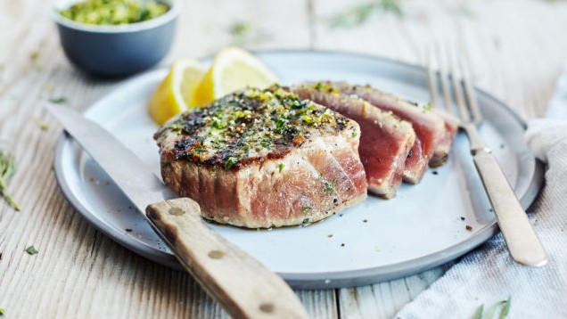 Image of Herb and Garlic Grilled Tuna Steaks