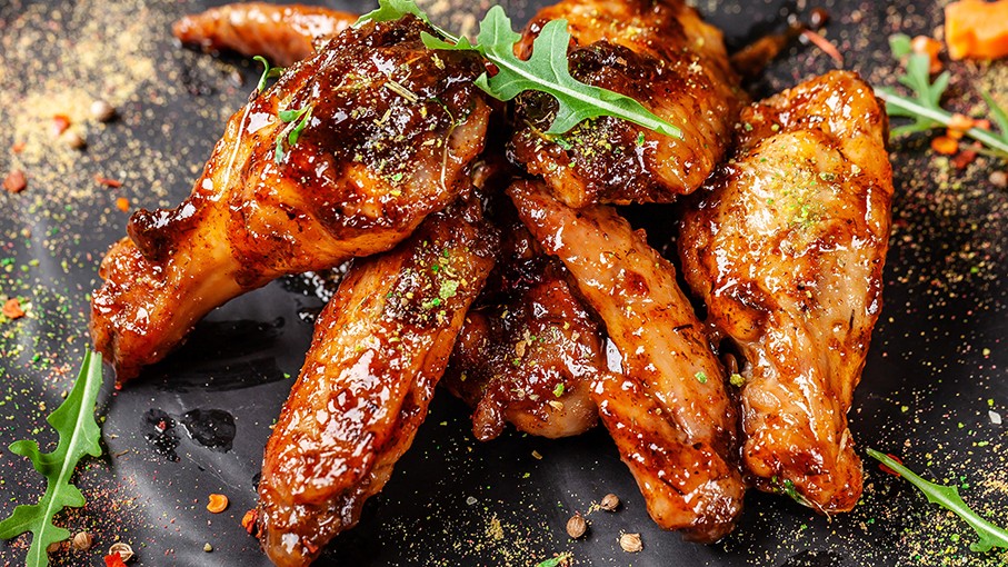 Image of chicken wings in the oven