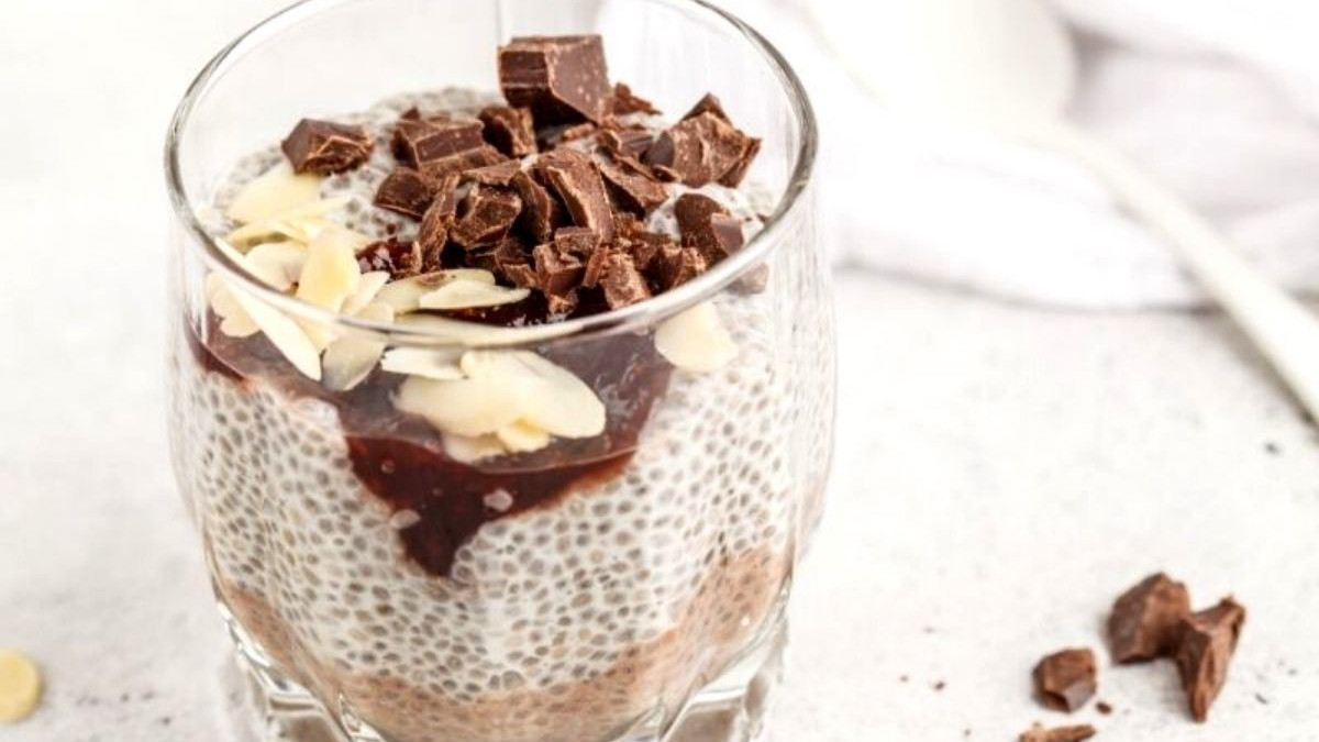 Image of Chocolate Coconut and Almond Chia Pudding
