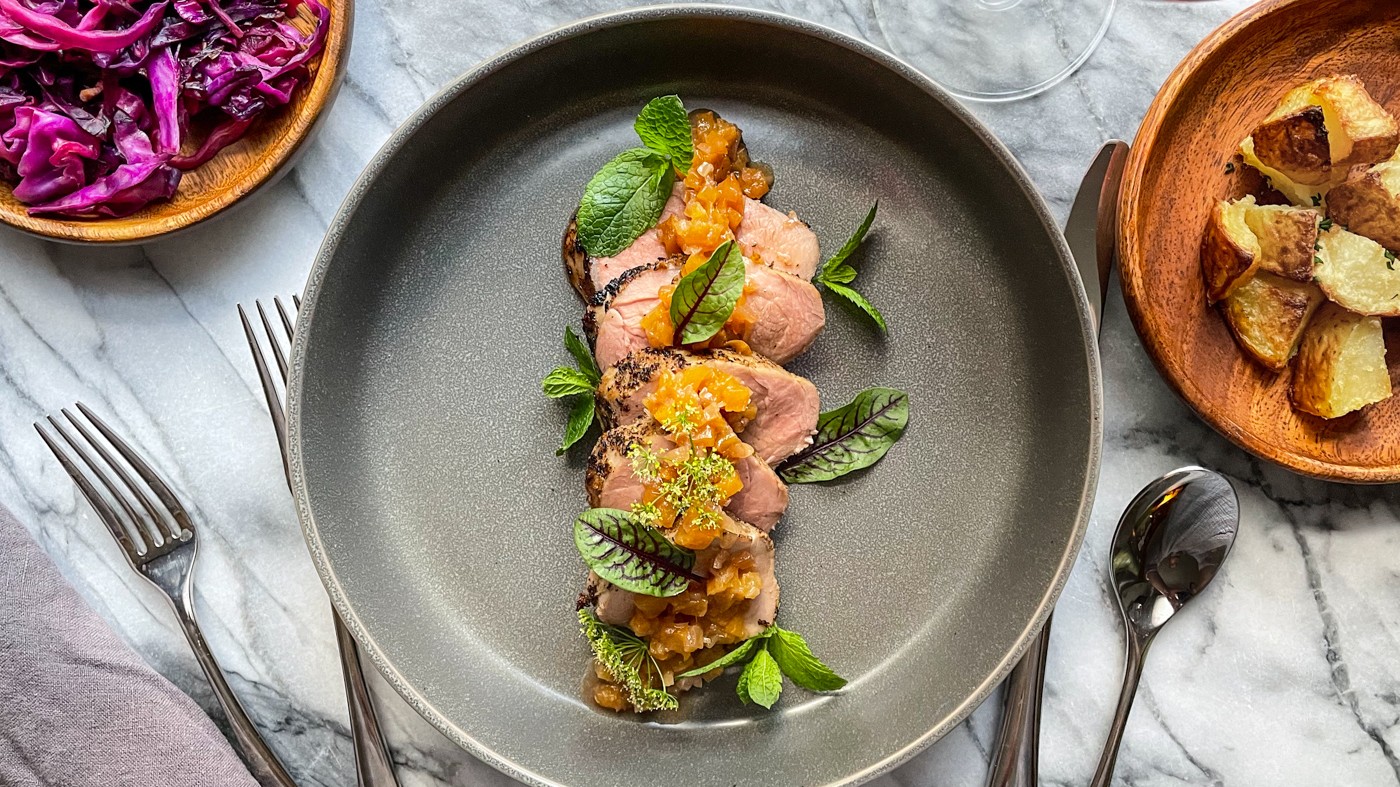 Image of Pork Tenderloin with Peach Chutney