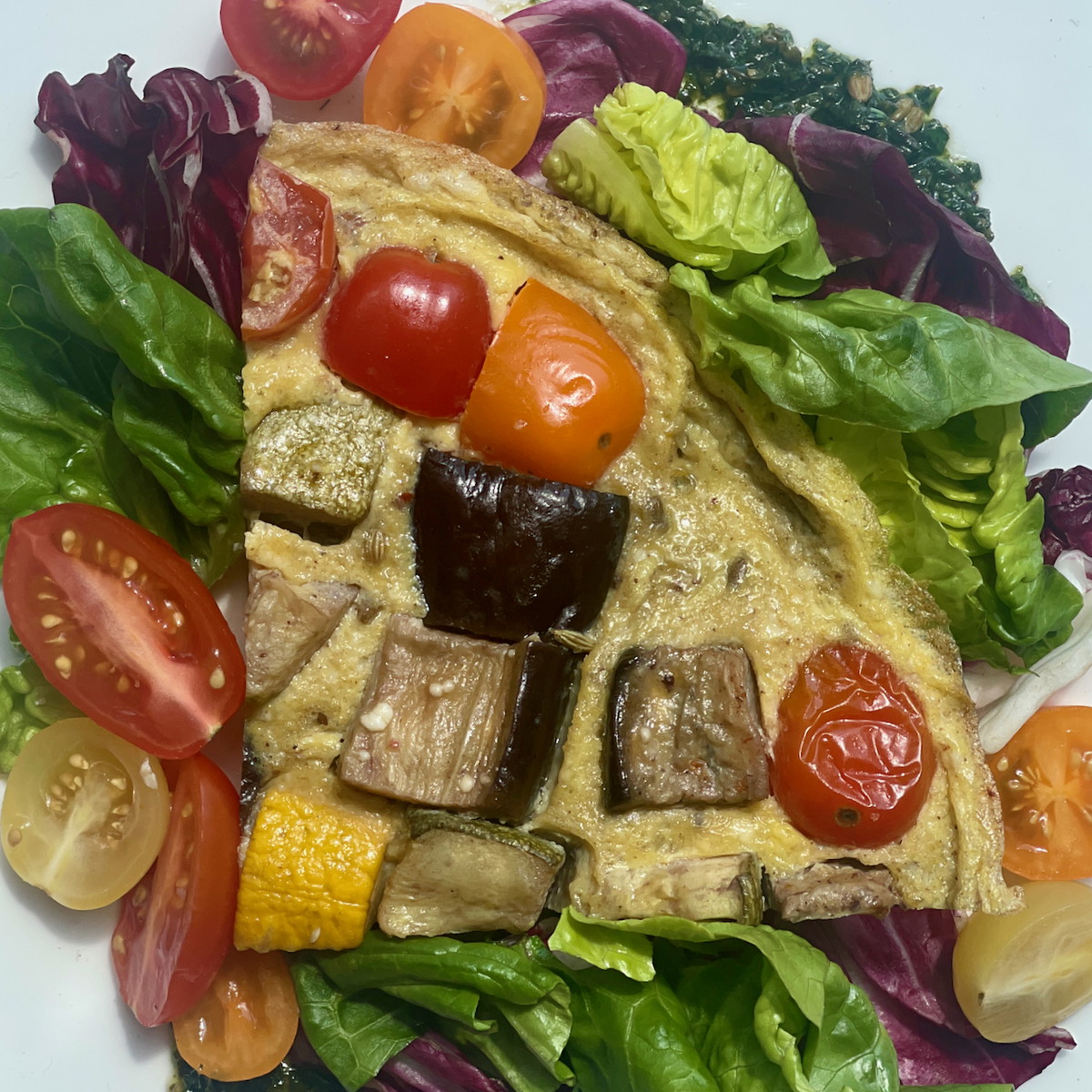 Roasted Vegetable and Parmesan Frittata