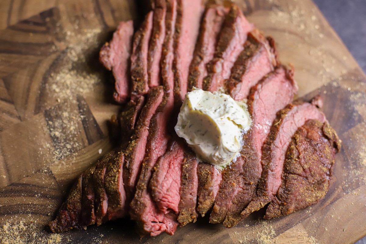 Smoked Truffle Tri Tip with Truffle Butter