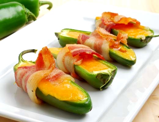 Image of Grilled Bacon Wrapped Jalapeno Poppers