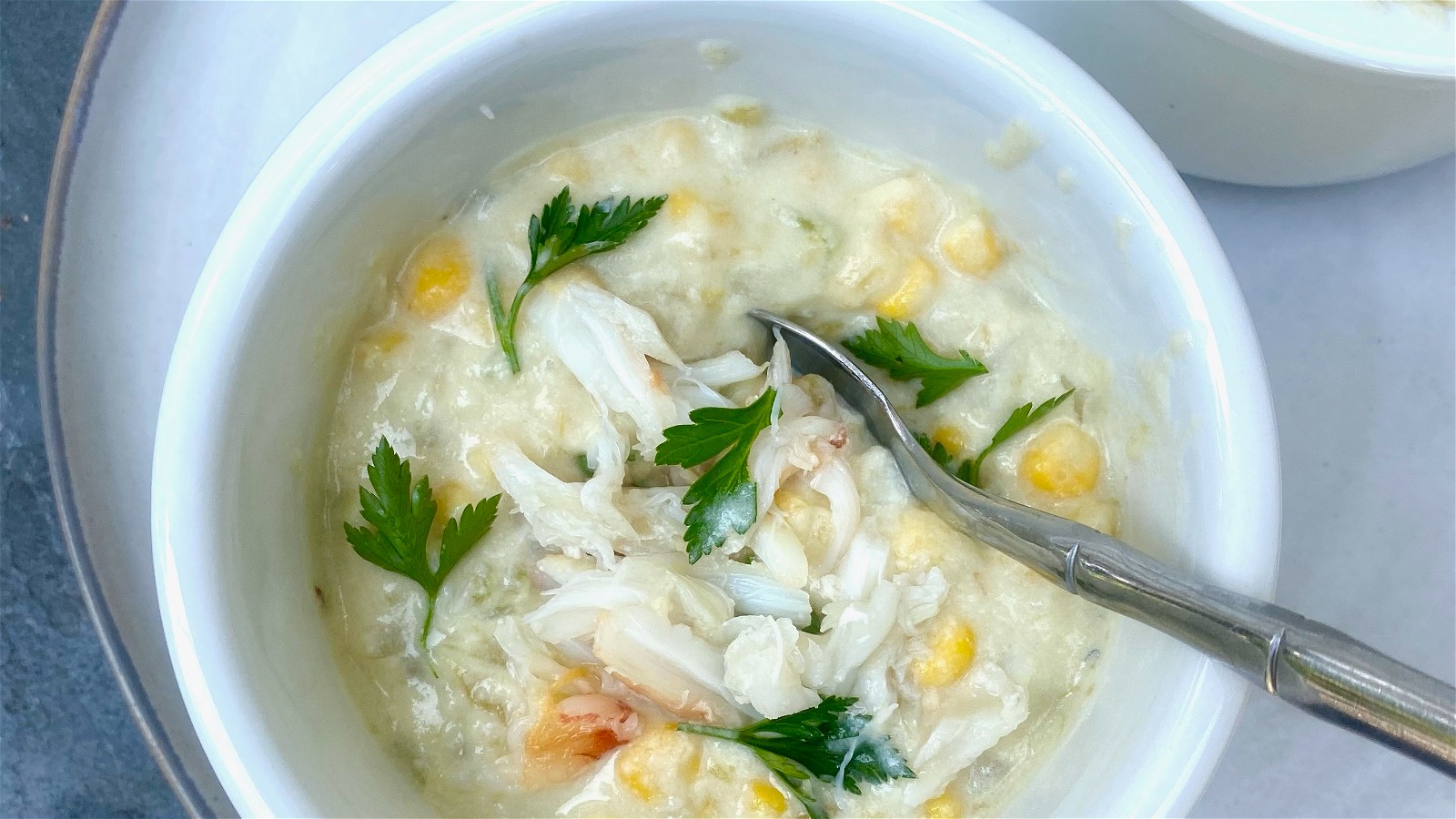 Image of Dungeness Crab and Corn Chowder