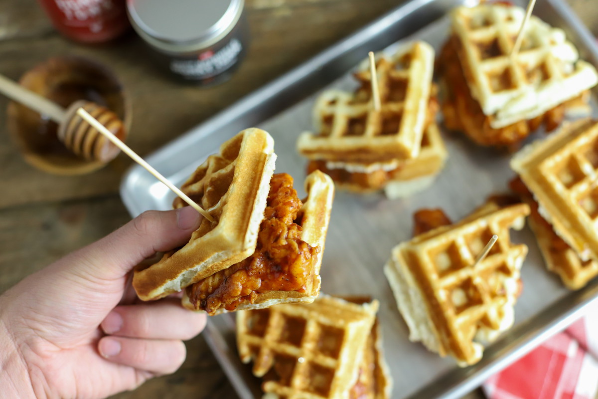 Hot Chicken & Waffle Sliders