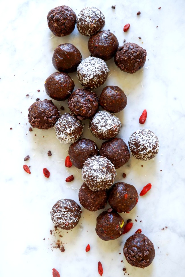 Image ofCacao, Goji, Pistachio and Almond Balls