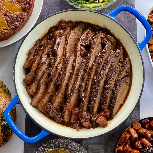 Image of Braised Brisket with Ayala and Pomegranate