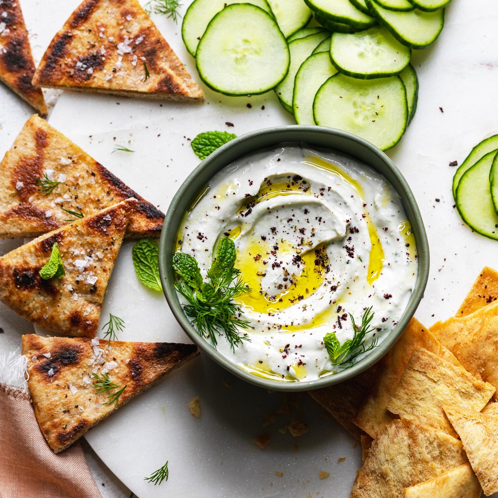 Garlic Yogurt Tahini Dip - Soom Foods