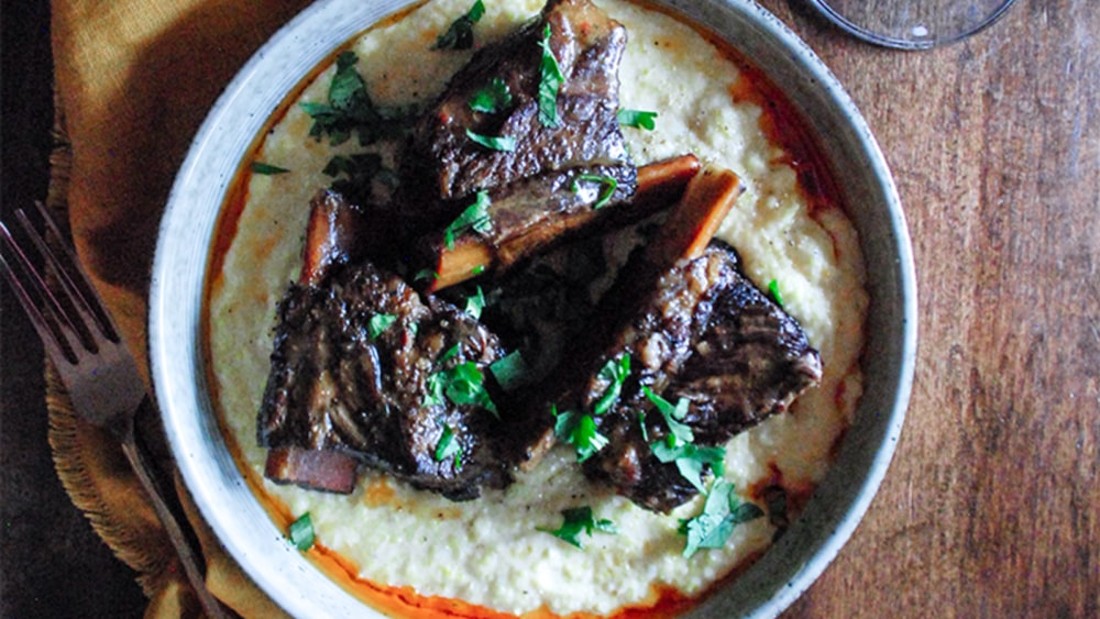 Garlic Chili Braised Beef Short Ribs