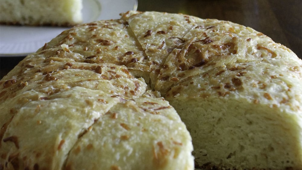 No Knead Cheese Bread