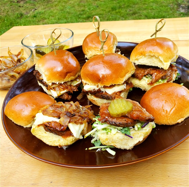 Image of Brisket Sliders made with Bison Bone Broth