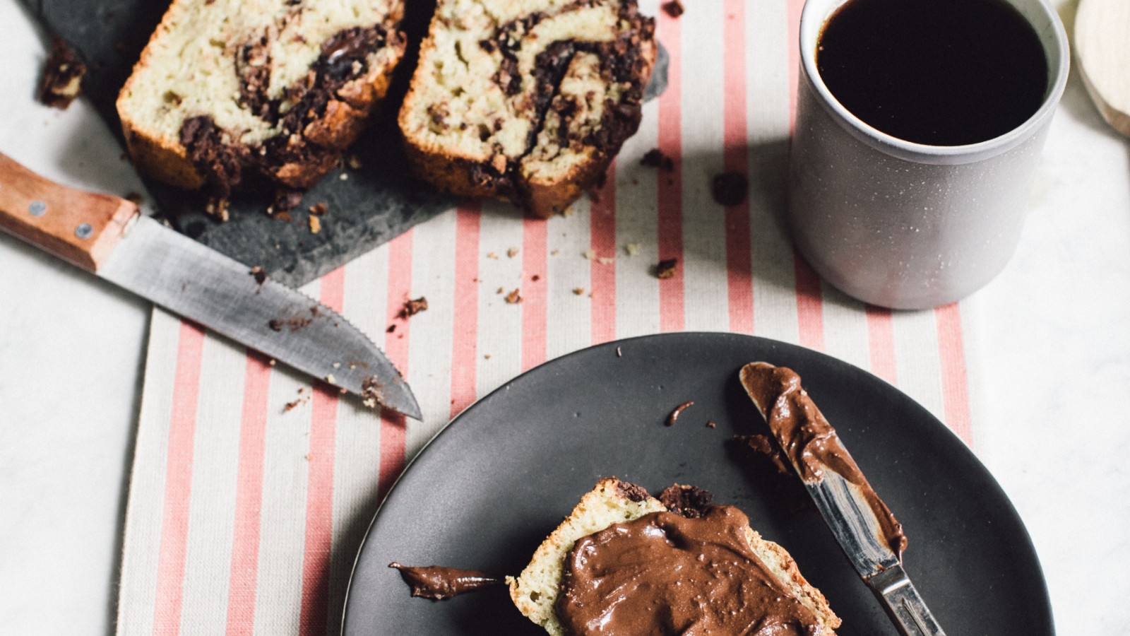 Image of Chocolate Tahini Banana Bread 