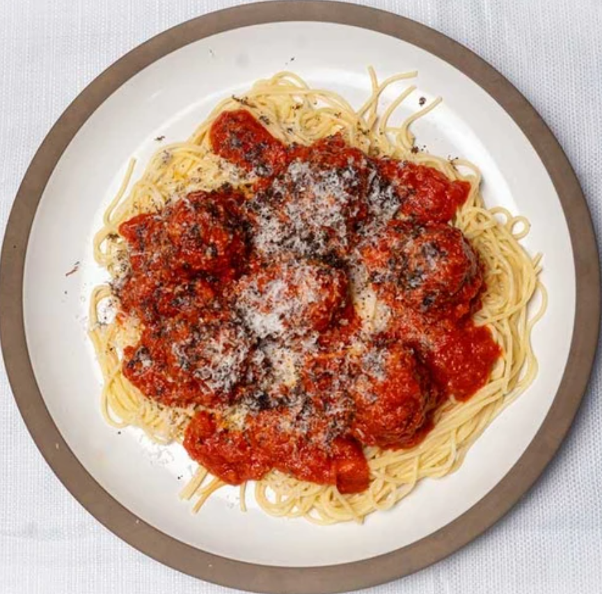 Image of Spaghetti and Wagyu Meatballs with Fresh Burgundy Truffles