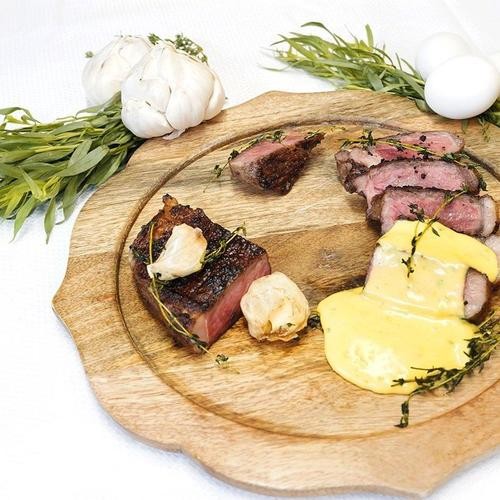 Image of Pan-Seared NY Strip Steak with Sauce Bearnaise
