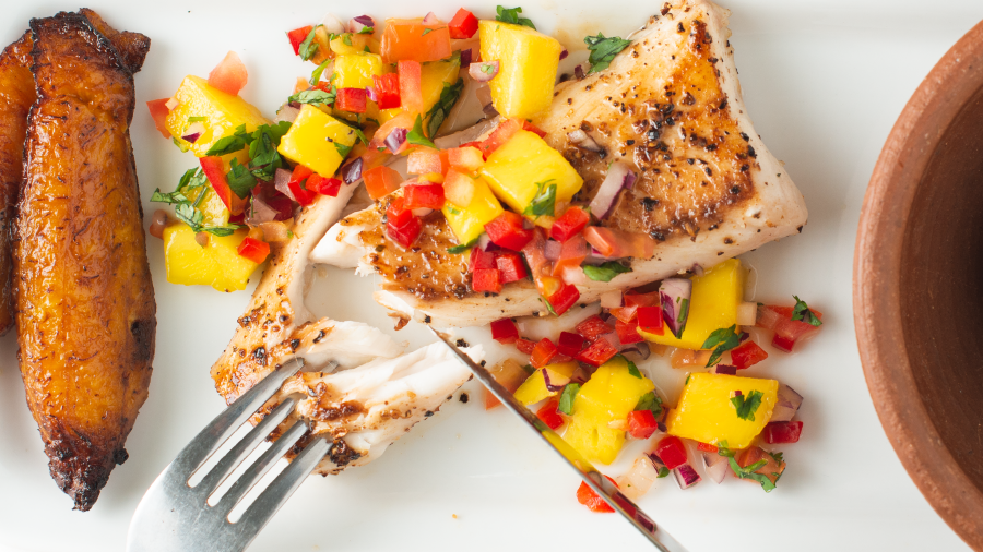 Image of Spicy Cobia with Mango Salsa