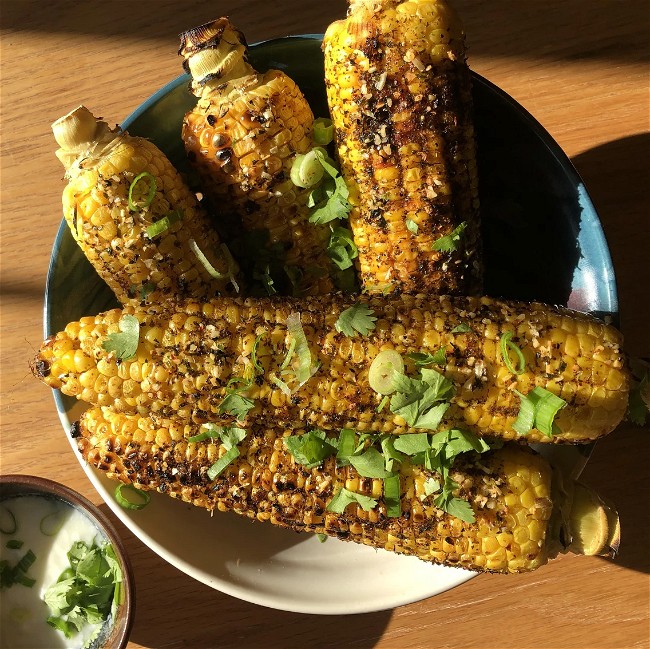Image of Grilled Summer Corn with Golden State Seasoning Salt