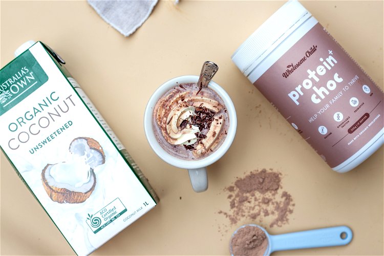 Image of In a small saucepan, whisk milk, Protein+ Choc powder and...