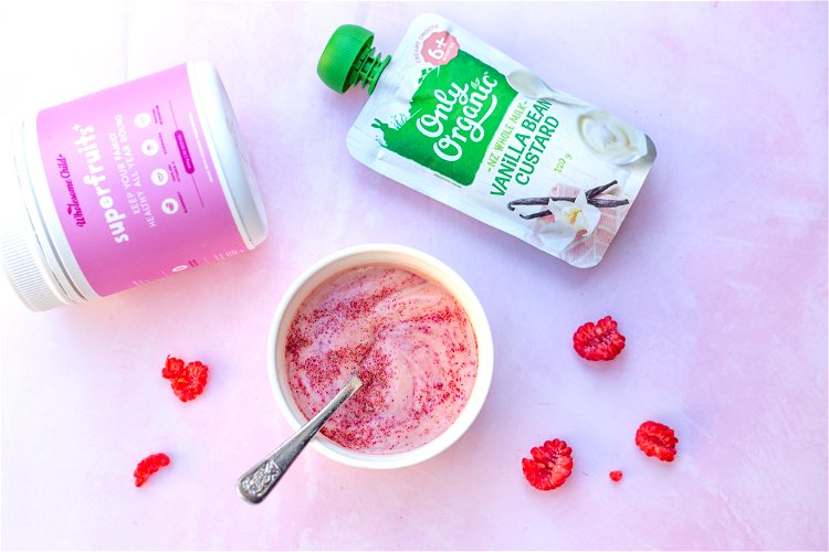 Image of In a small bowl, combine custard and Superfruits+ powder until well combined. Alternatively, you...