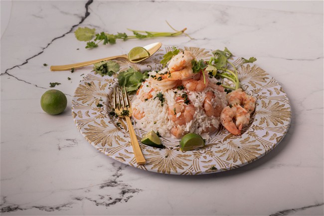 Image of Cilantro Lime Shrimp and Coconut Rice
