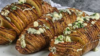 Image of Smoked Blue Cheese Hasselback Potato