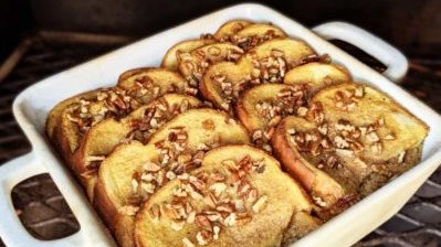 Image of Smoked Caramel Pecan French Toast Casserole