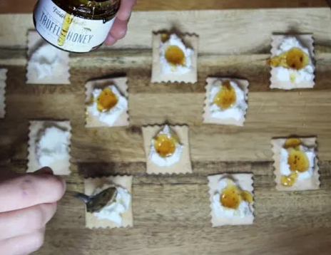 Image of Goat Cheese Truffle Honey Toasts