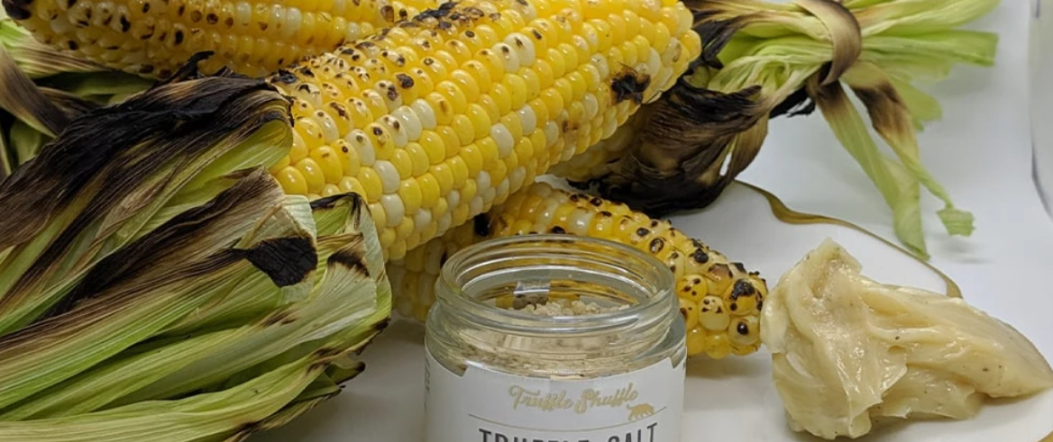 Image of Grilled Corn with Honey Butter and Balinese Truffle Salt