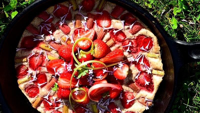 Image of Strawberry Rhubarb Clafoutis