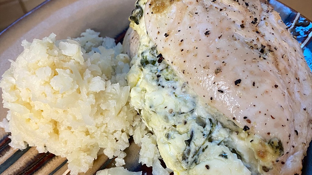 Image of Keto Spinach and Feta Stuffed Chicken
