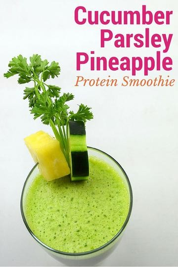Image of Cucumber Parsley Pineapple Protein Smoothie