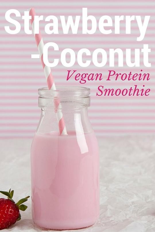 Image of Strawberry Coconut Vegan Protein Smoothie