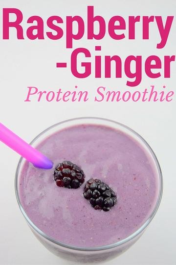 Image of Raspberry Ginger Protein Smoothie