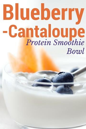 Image of Blueberry Cantaloupe Protein Smoothie Bowl
