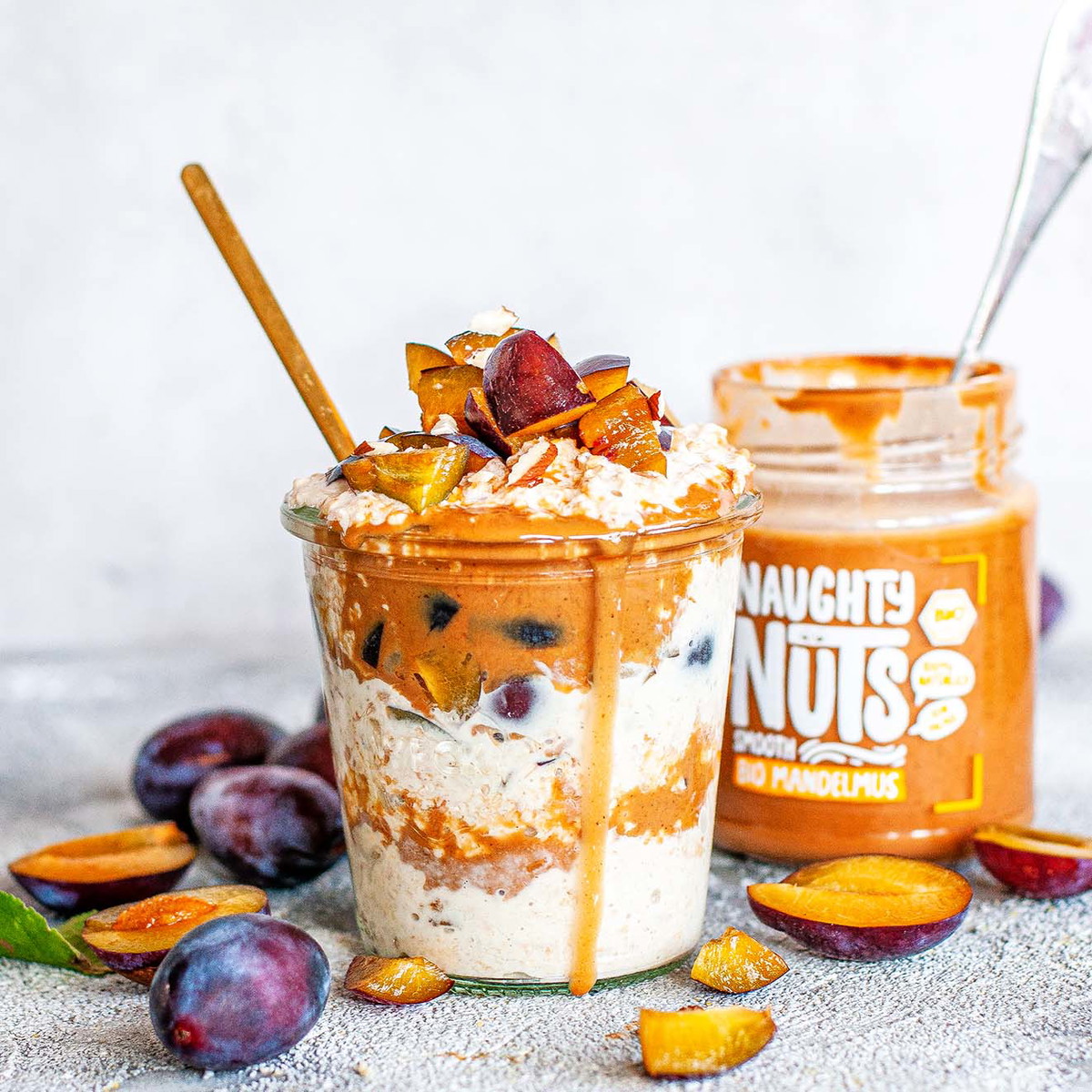 Overnight Oats mit Zwetschgen