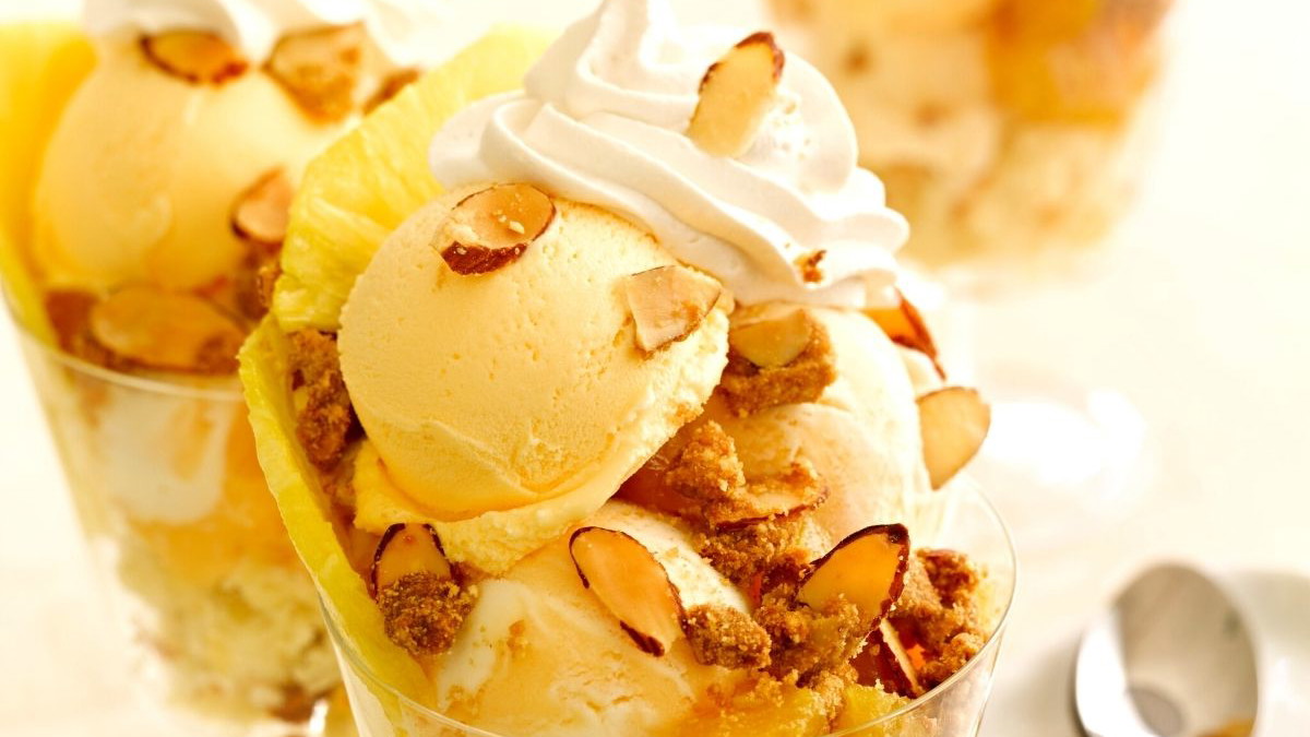 Image of Pineapple Upside Down Cake Sundae