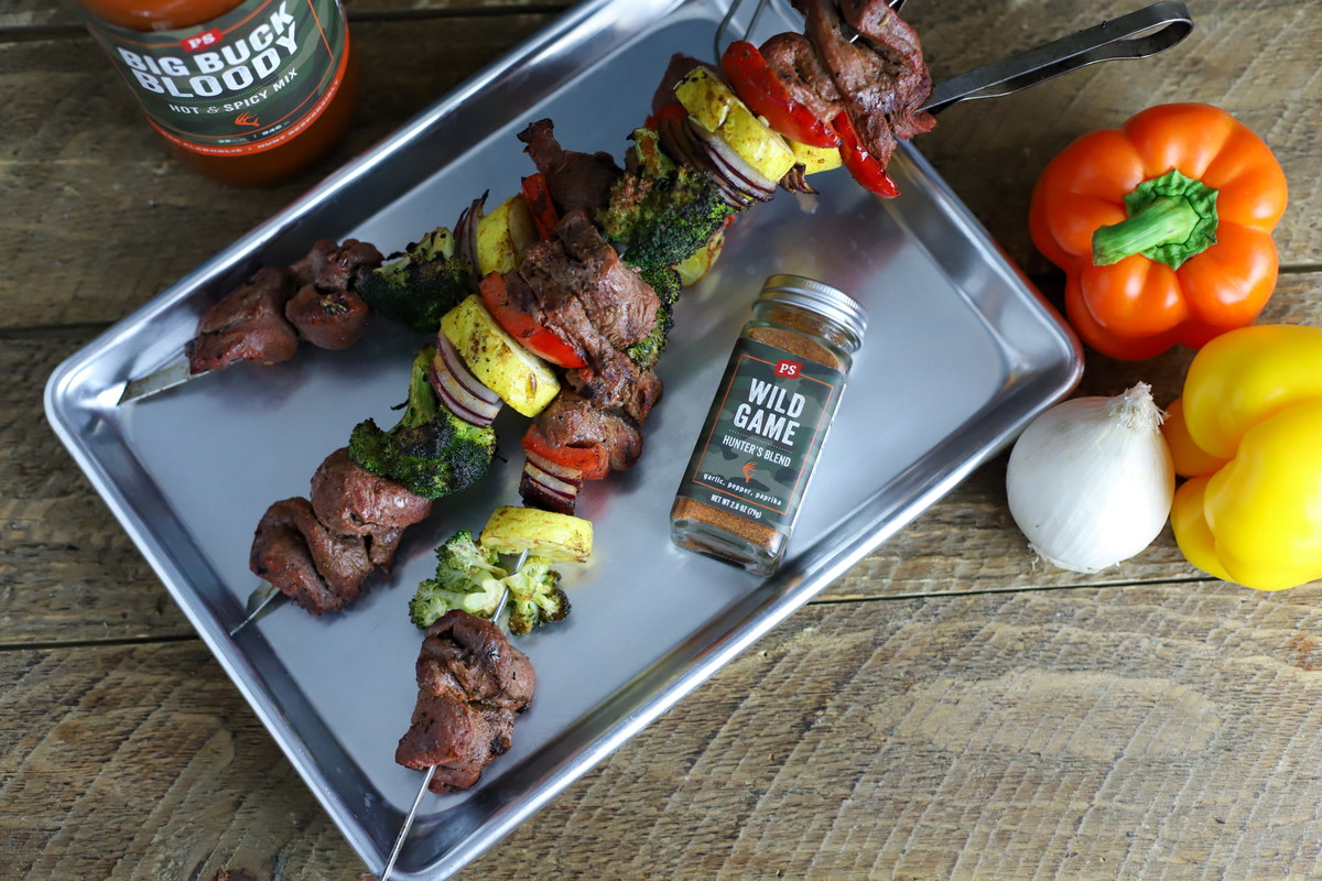 Bloody Mary Venison Skewers
