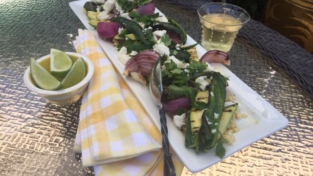 Image of Grilled Vegetable Salad with Lime and Jalapeno Olive Oil Citronette