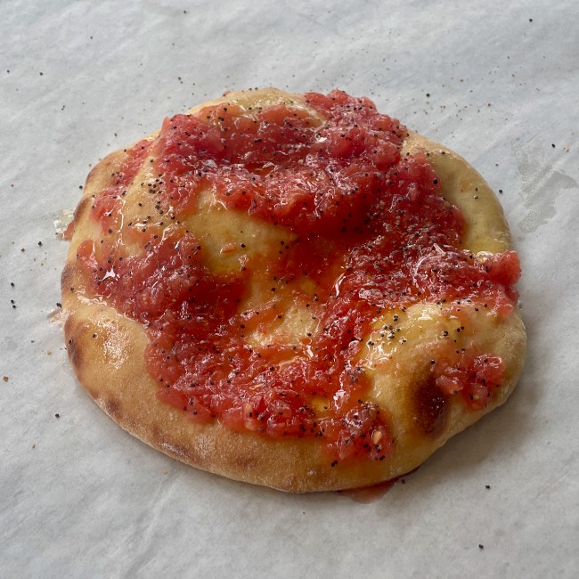 Image of Grated Tomato Flatbreads with Poppy Seeds
