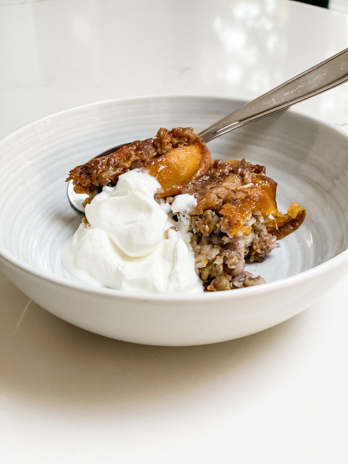 Baked Oatmeal with Ontario Peaches
