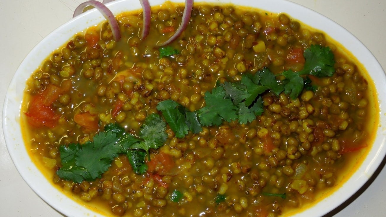 Image of Green Moong Dal | Green Gram Curry | Sabut Moong Dal Recipe