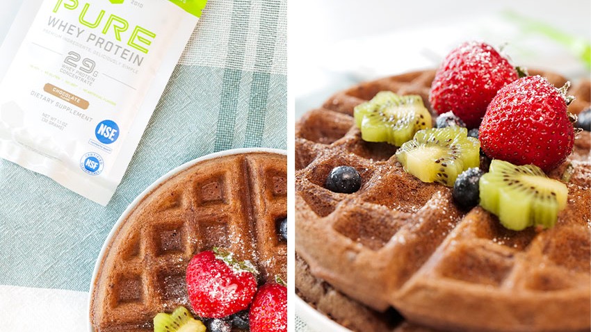 Image of Low Carb Chocolate Protein Waffles
