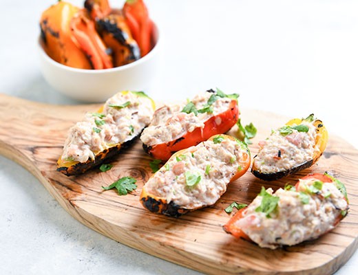 Image of Spicy Crab Stuffed Veggie Sweet Mini Peppers