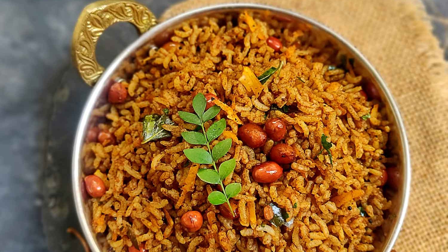 South Indian Tamarind rice | Puliyodharai - Cartly