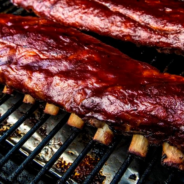 Grilling pork back ribs sale