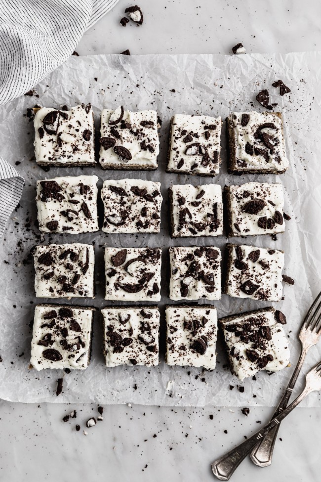 Image of Barritas de Cheesecake de Oreo (Cookies and Cream)