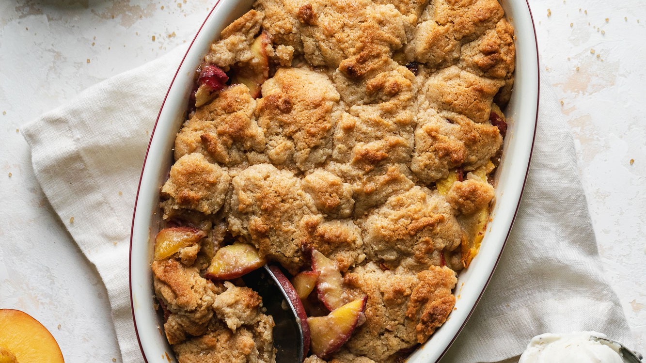 Image of Tahini Peach Cobbler